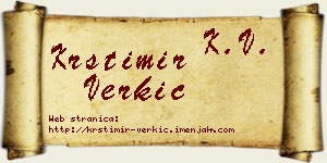 Krstimir Verkić vizit kartica